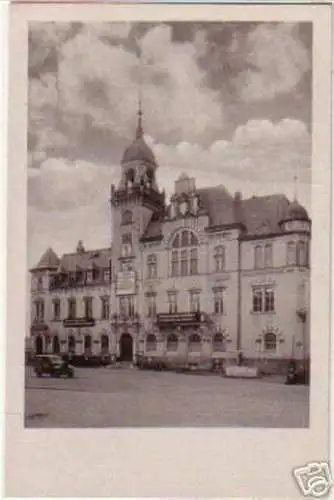 10596 Ak Bad Lausick Rathaus mit Post 1955