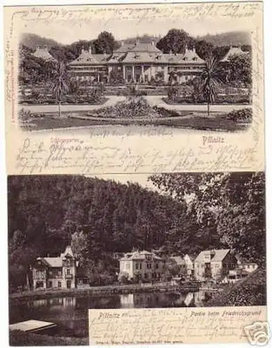 08525/2 Ak Pillnitz Schloß und Friedrichsgrund 1903