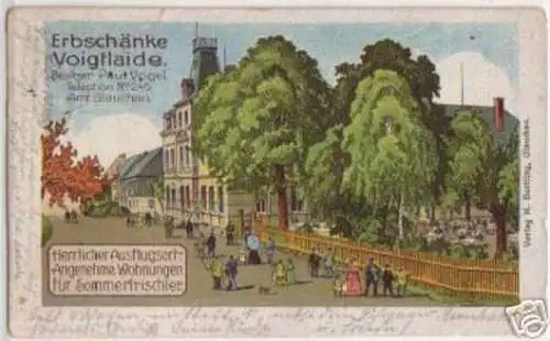 06689 Ak Lithographie Erbschänke Voigtlaide 1925