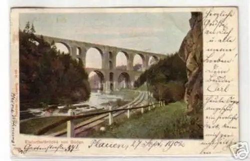 03640 Ak Elsterthalbrücke von Süden 1902