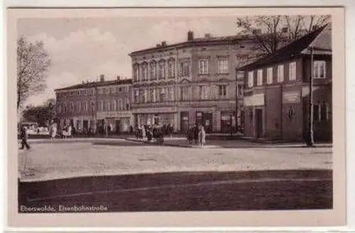 49229 Ak Eberswalde Eisenbahnstraße um 1940