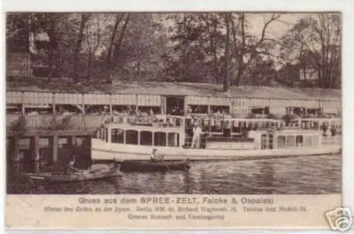 09273 Ak Gruß aus dem Spree Zelt Berlin 1916