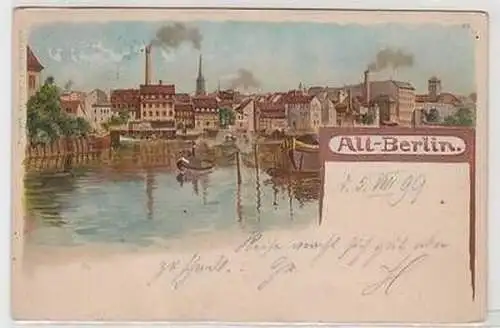 52130 Ak Lithographie Alt-Berlin 1899