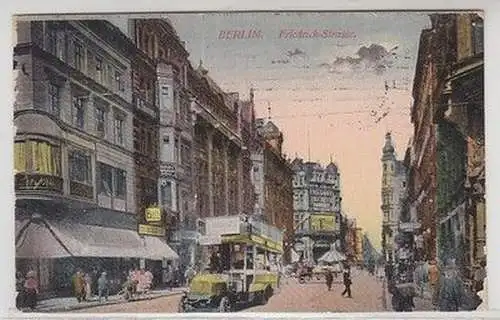 59759 Ak Berlin Friedrich Strasse mit Verkehr 1912