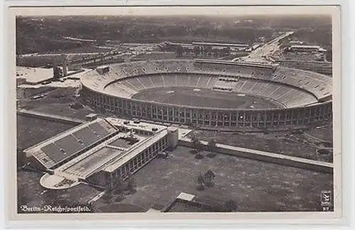 64530 Ak Berlin Reichssportfeld Luftbildaufnahme 1936