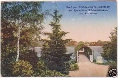 27220 Ak Spandauer Schifffahrtskanal Etablissement 1921