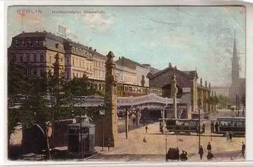 43802 Ak Berlin Hochbahnstation Bülowstrasse 1910