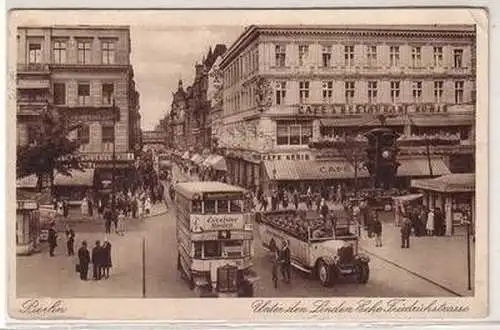 07232 Ak Berlin Unter den Linden Ecke Friedrichstrasse 1932