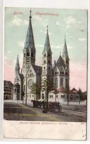 57512 Ak Berlin Charlottenburg Kaiser Wilhelm Gedächtnis Kirche 1906