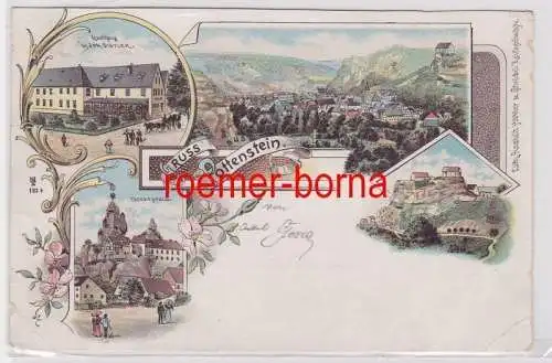 56879 Ak Lithographie Gruß aus Pottenstein Gasthaus usw. 1898