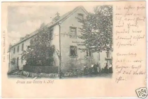 26082 Ak Gruß aus Cöditz b. Hof Gasthof 1907