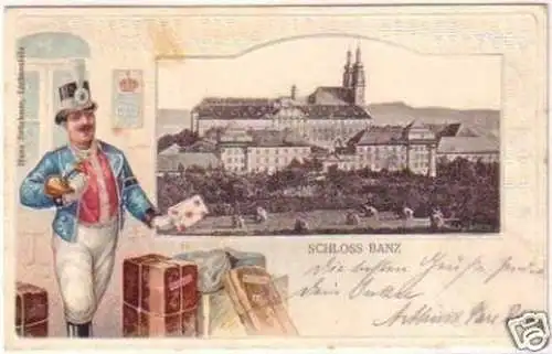 21241 Präge Ak Schloss Banz Postbote 1902