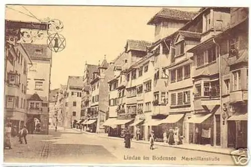 11491 Ak Lindau im Bodensee Maximilianstrasse um 1930