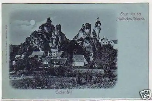 26374 Mondscheinkarte Gruß aus Tüchersfeld um 1900