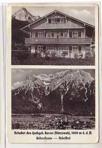 39090 Mehrbild Ak Mittenwald Landhaus Graf 1942