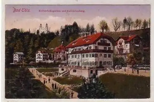 26104 Ak Bad Tölz Kolberbräugarten und Kalvarienberg