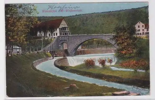 83908 AK Wasserfall Dill-Weißenstein - Flusslauf mit Weissensteiner Brücke