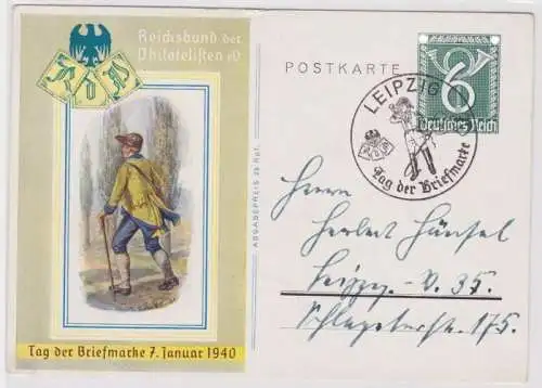 96511 Ganzsache Ak Reichsbund der Philatelisten eV. Tag der Briefmarke 1940