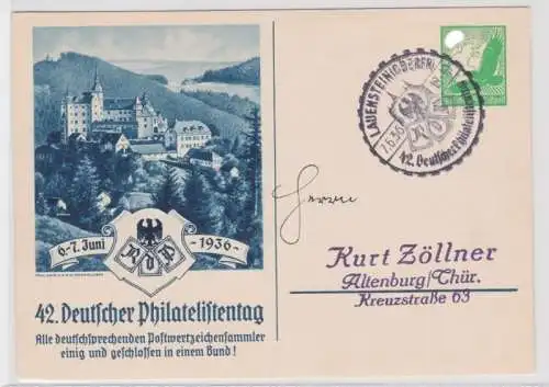 95931 DR Ganzsachen Postkarte PP142/ C3/01 42. dt Philatelistentag Lauenstein 19