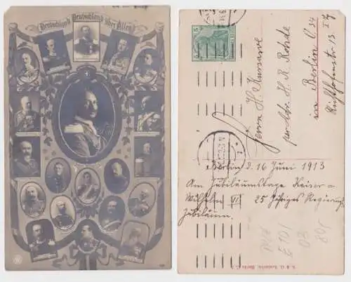 10216 DR Ganzsachen Postkarte PP27/ E10/3 Kaiser Wilhelm II usw. 1913