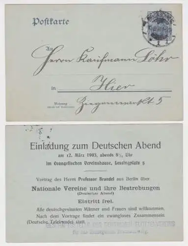 96596 DR Ganzsachen Postkarte P63 Zudruck Deutscher Flottenverein Braunschweig