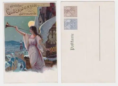 99089 DR Ganzsachen Postkarte PP18/ C2 Glückwunsch zur Jahreswende 1900