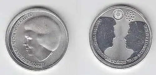 10 Euro Silber Münze Niederlande Hochzeit des Kronprinz