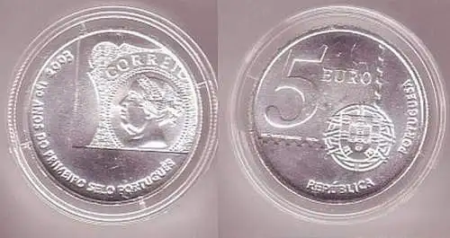 5 Euro Silber Münze Portugal 2003 Stgl.