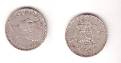 20 Franc Silber Münze Belgien 1934