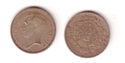 20 Franc Silber Münze Belgien 1934