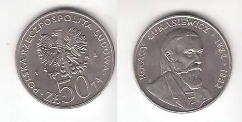 50 Zloty Kupfer Nickel Münze Polen 1983 Ignacy Lukasiewicz