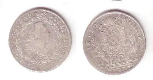 Silber Münze 20 Kreuzer Bayern 1774 (104884)