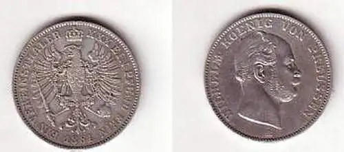 1 Vereinstaler Silbermünze Preußen Wilhelm 1861 A