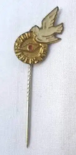 DDR Anstecknadel 100 Friedenskilometer mit Taube