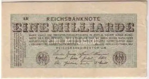 seltene Banknote 1 Milliarde 20.10.1923 Rosenberg 119