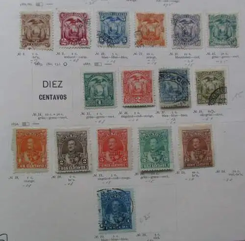 seltene Briefmarkensammlung Ecuador 1881 bis 1911 (126176)