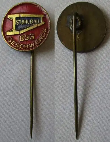 DDR Sport Anstecknadel Mitgliedsabzeichen BSG Stahlbau Geschwenda (145676)