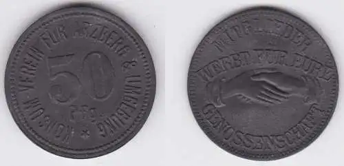 50 Pfennig Zink Wertmarke Konsumverein für Arzberg & Umgebung (123369)