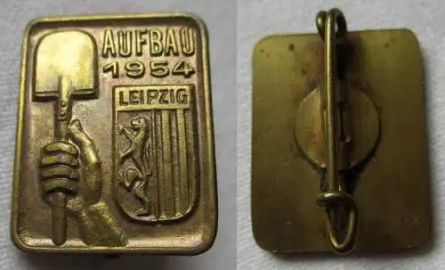 DDR Abzeichen Aufbaunadel Aufbau Bezirk Leipzig 1954 (135259)