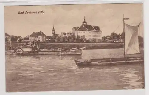 65309 Ak Bad Pretzsch (Elbe) - Blick von der Elbe auf die Stadt um 1915