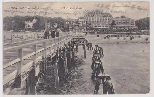 66829 Ak Ostseebad Heringsdorf Brückenpromenade 1912