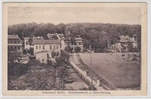 71506 Feldpost Ak Ostseebad Sellin Granitzerstraße und Seeadlerweg 1944