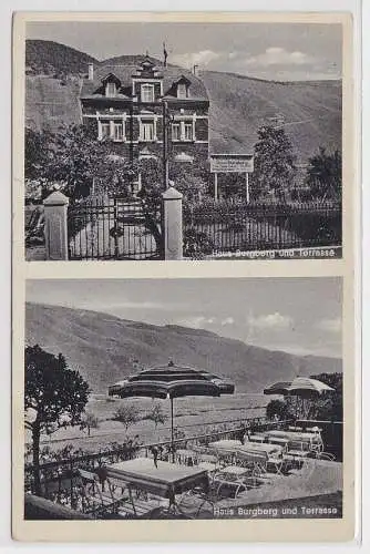 15657 Mehrbild Ak Erden Mosel Pension Weinstube Haus Burgberg 1941