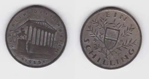 1 Schilling Silber Münze Österreich Parlamentsgebäude 1925 ss (154899)