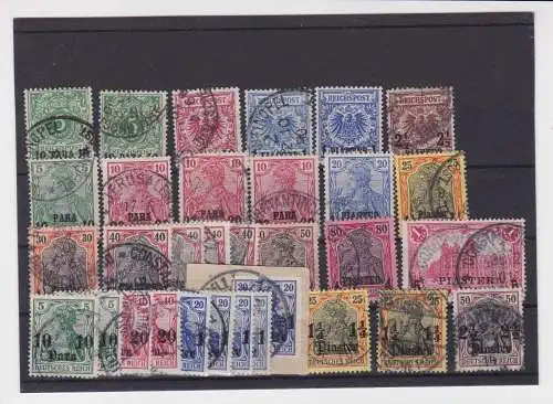 151915 Sammlung Deutsche Kolonien Deutsche Post in der Türkei 32 Werte