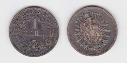 1 Mark Silber Münze Kaiserreich 1886 E alter Adler (163187)