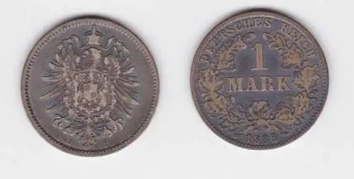 1 Mark Silber Münze Deutschland Kaiserreich 1885 J Jäger Nr.9 (160432)