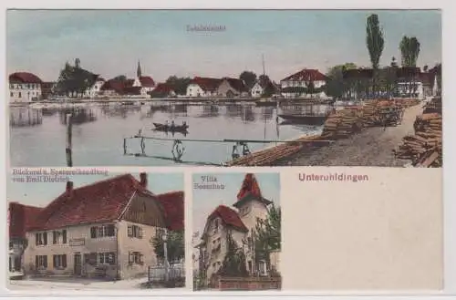 904299 Mehrbild Ak Unteruhldingen Bäckerei, Villa Seeschau usw. 1919