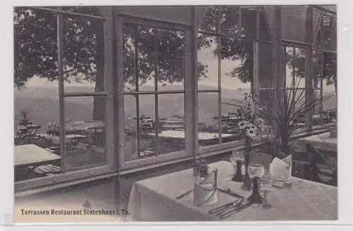 906212 Ak Stutenhaus- Terrassen Restaurante Stutenhaus in Thüringen