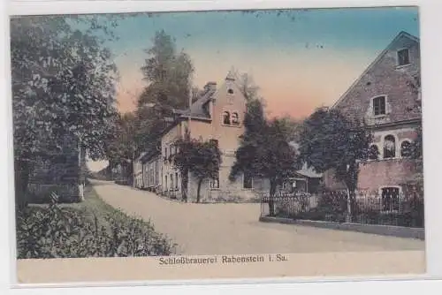 07709 Ak Schloßbrauerei Rabenstein Inhaber Emil Richter, Straßenansicht